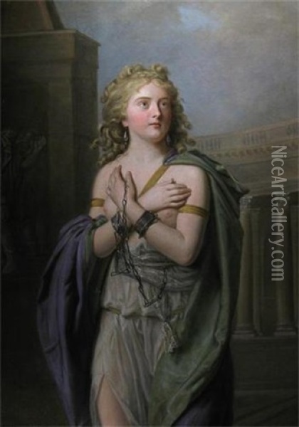 Zenobia Queen Of Palmyra Conducted In Chains Through The Streets Of Rome Oil Painting - Guy Head