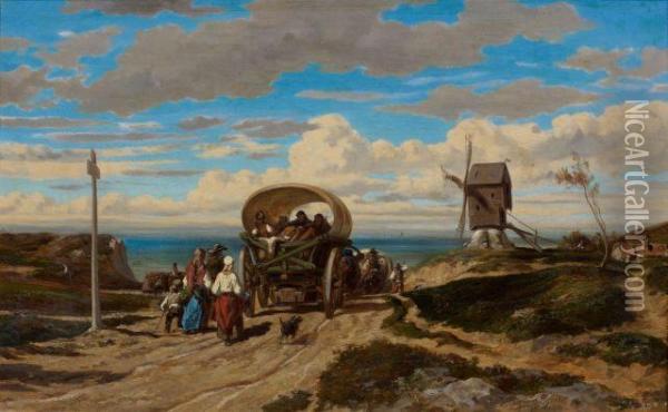 Le Chariot Oil Painting - Emile Loubon
