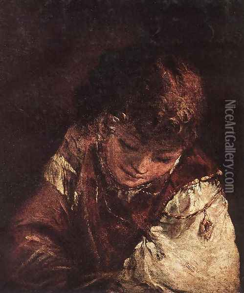 Portrait of a Boy c. 1700 Oil Painting - Aert De Gelder