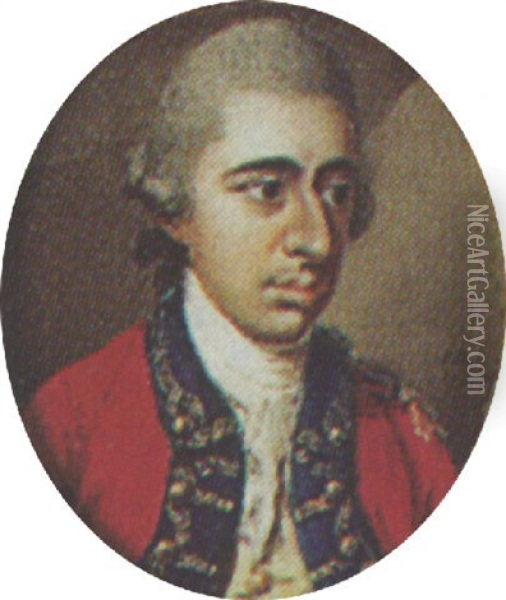 An Officer Wearing A Red Uniform With Blue Facings And Gold Lace Oil Painting - Thomas Redmond
