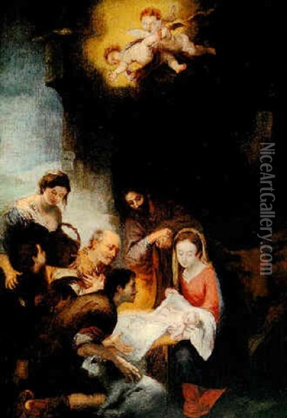 La Natividad Oil Painting - Bartolome Esteban Murillo