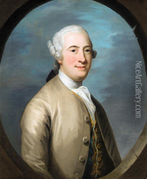 Portrait Of Henry, Lord Drumlanrig (1722-1754) Oil Painting - Francis Lindo