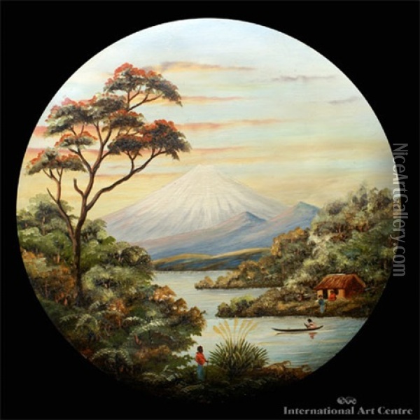 Mt Egmont Oil Painting - John Philemon Backhouse