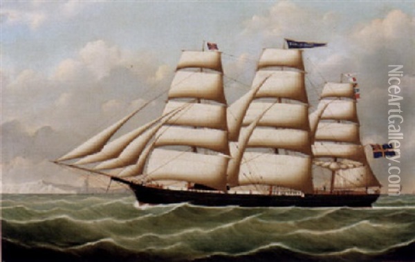 Foreningen - Fartygsportratt Oil Painting - John Frederick Loos