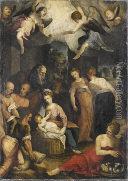 Adorazione Dei Pastori Oil Painting - Filippo di Benedetto Paladini