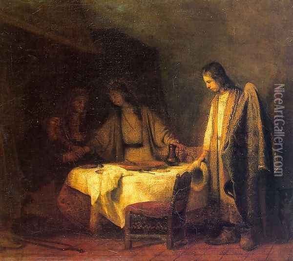 Tobias' Farewell to His Parents Oil Painting - Samuel Van Hoogstraten