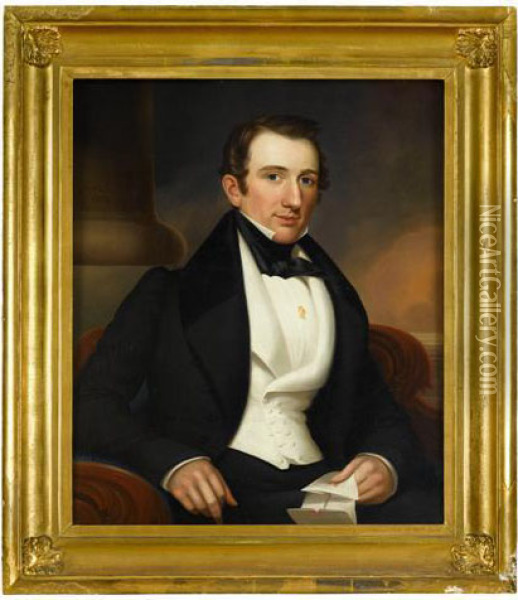 Portrait Of A Young Gentleman Oil Painting - Robert Street