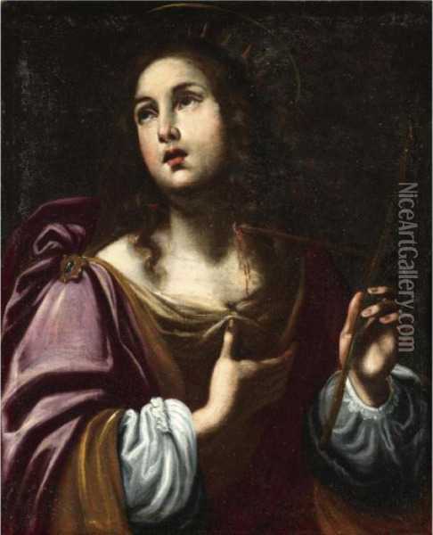Saint Agatha Oil Painting - Cesare Dandini