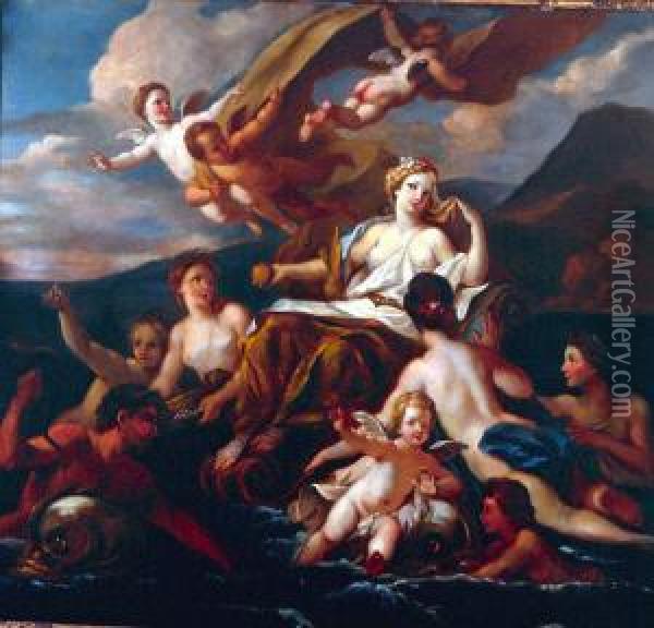Le Triomphe De Venus Marine Oil Painting - Pierre-Jacques Cazes