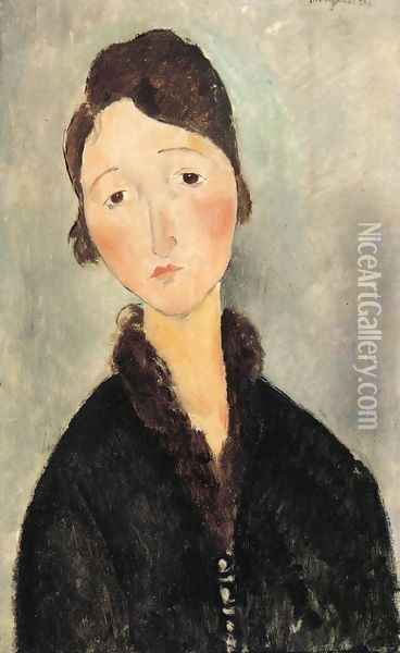 Portrait of a Young Woman Oil Painting - Amedeo Modigliani