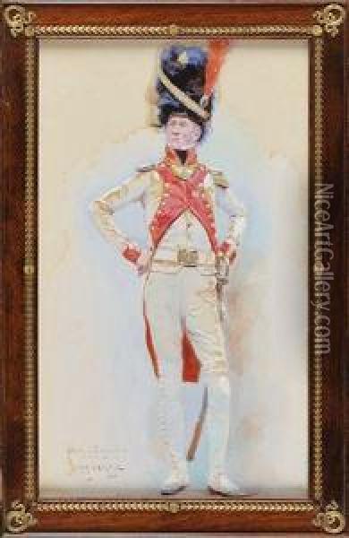 Officier Du 3e Regiment De Grenadier De La Garde Imperiale Oil Painting - Alphonse Lalauze