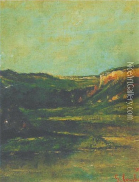 Landschaft Im Jura Oil Painting - Gustave Courbet