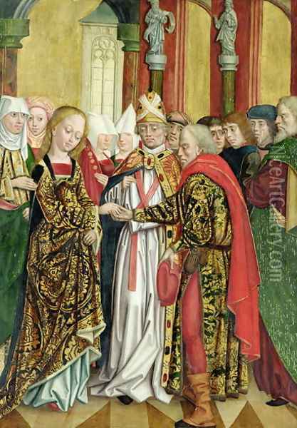 Marriage of the Virgin, from the Dome Altar, 1499 Oil Painting - Absolon Stumme