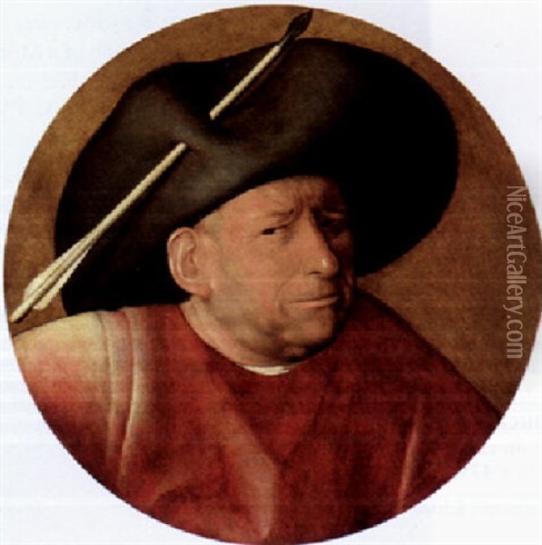 The Head Of An Executioner Oil Painting - Hieronymus Bosch