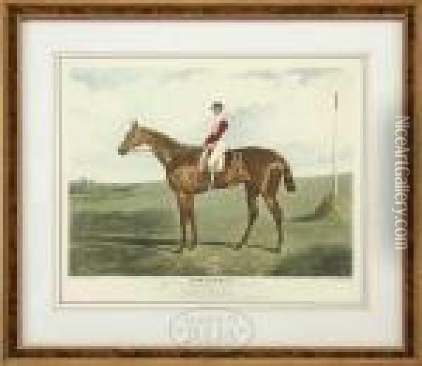 Two Race Horse Prints Oil Painting - John Frederick Herring Snr