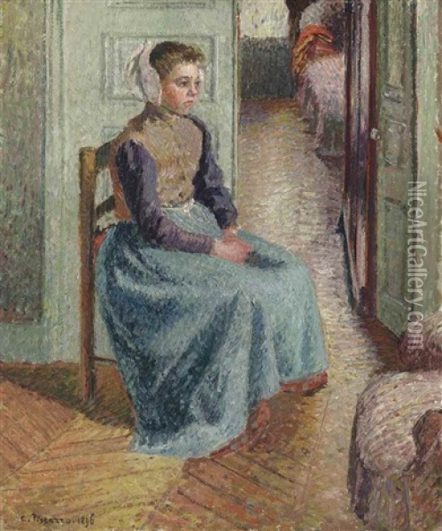 Petite Bonne Flamande Dite 'la Rosa' Oil Painting - Camille Pissarro