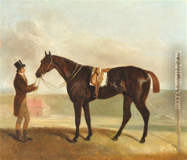Caballero Y Caballo Oil Painting - John E. Ferneley