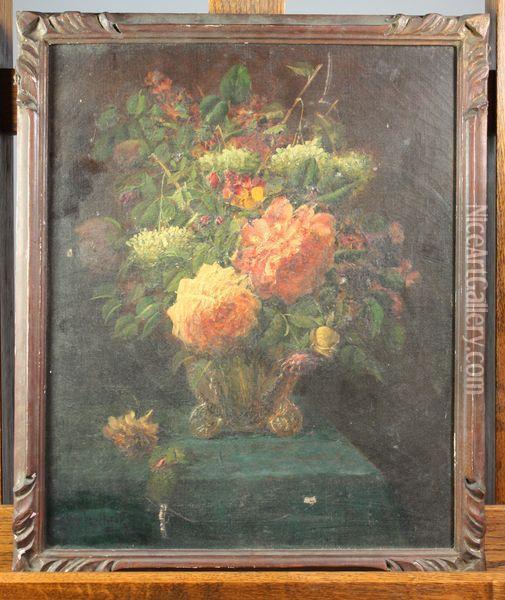 Bouquet De Fleurs Oil Painting - Arthur Faucheur