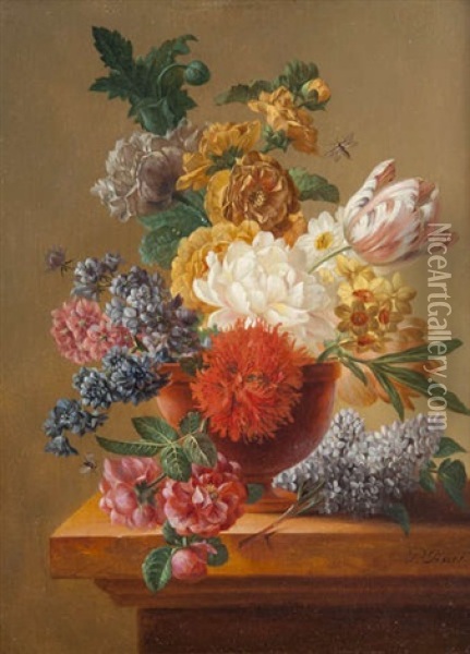 Nature Morte Avec Vase De Fleurs Oil Painting - Pieter Faes