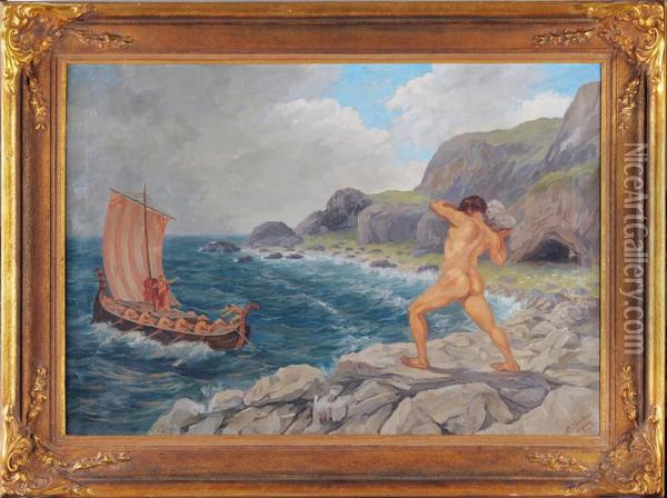 Nordische Mythologische Szene Oil Painting - Otto Gunther-Naumburg