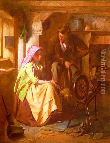Courtship Oil Painting - William Henry Midwood