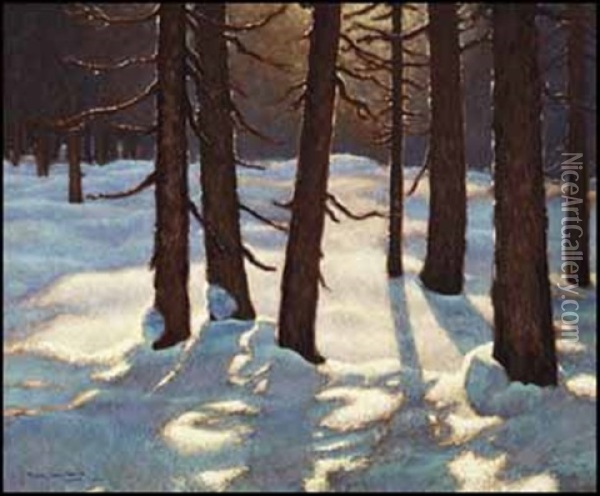 Coldwell, Lake Superior Oil Painting - Francis Hans Johnston