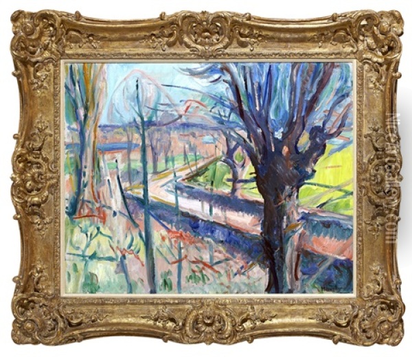 Vardag Pa Jeloya Oil Painting - Edvard Munch