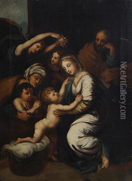 The Holy Family Of Francis I Oil Painting - Raphael (Raffaello Sanzio of Urbino)