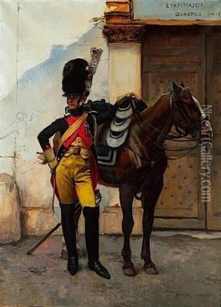 Le Grenadier Oil Painting - Francois Flameng