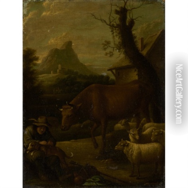 A Pastoral Scene Oil Painting - David Teniers III