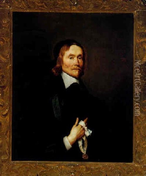 Portrait Of The Rev. Dr. Richard Steward Oil Painting - Adriaen Hanneman