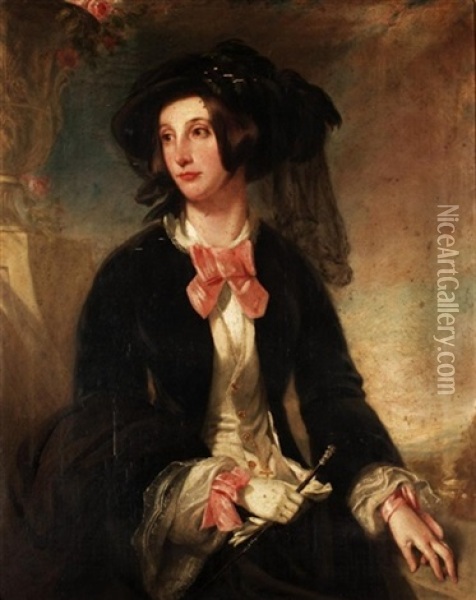 Portrait Of Frances Mary Vassall Tunnard-moore Oil Painting - James Pardon
