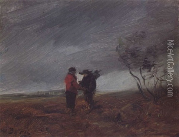 Kuhhandel Oil Painting - Wilhelm Busch