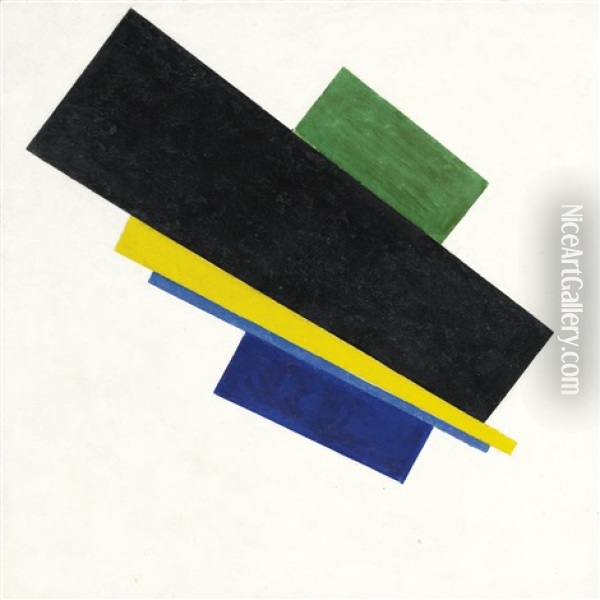 Suprematism, 18th Construction Oil Painting - Kazimir Malevich
