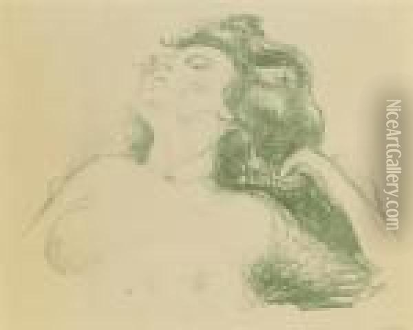 Liegender Halbakt Ii Oil Painting - Edvard Munch