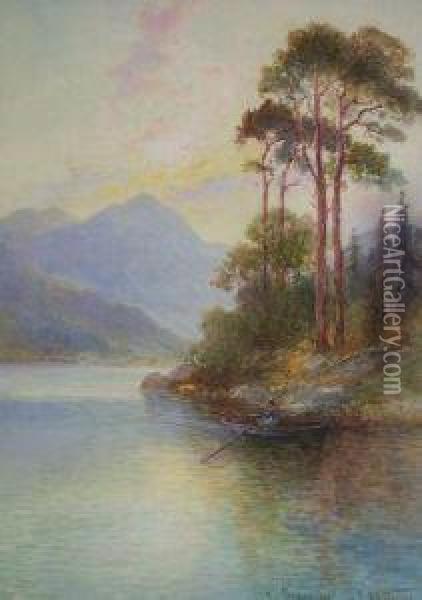 Falcon Crag, Derwentwater Oil Painting - Emil Axel Krause