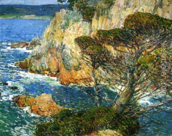 Point Lobos, Carmel Oil Painting - Frederick Childe Hassam