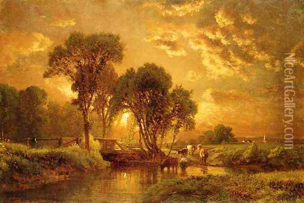 Medfield, Massachusetts Oil Painting - George Inness
