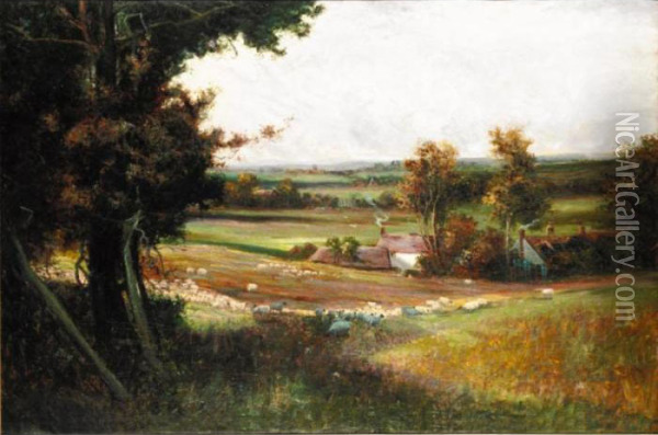 The Golden Valley Oil Painting - Sir Alfred East