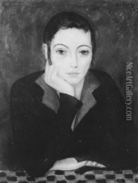 Portrait Einer Jungen Frau Oil Painting - Otto Von Waetjen