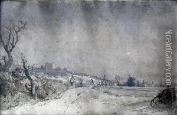 View Of Dover From Folkestone Road Oil Painting - William, Dover Of Burgess