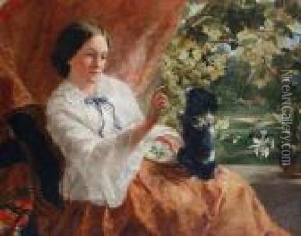 The Obedience Class Oil Painting - Sophie Gengembre Anderson