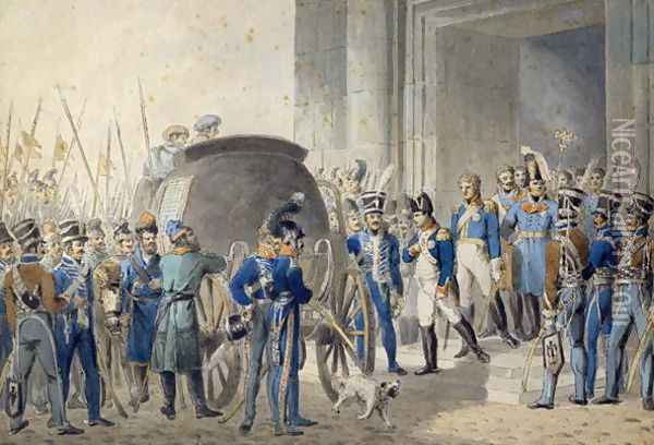 Departure of Napoleon Oil Painting - John Augustus Atkinson