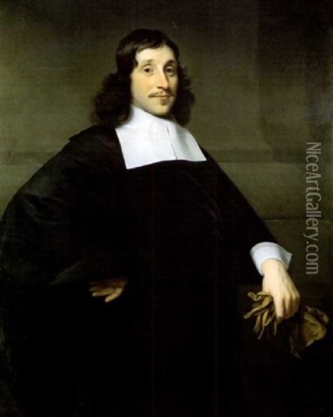 Portrait Presume De Dirk Van Collen Oil Painting - Bartholomeus Van Der Helst