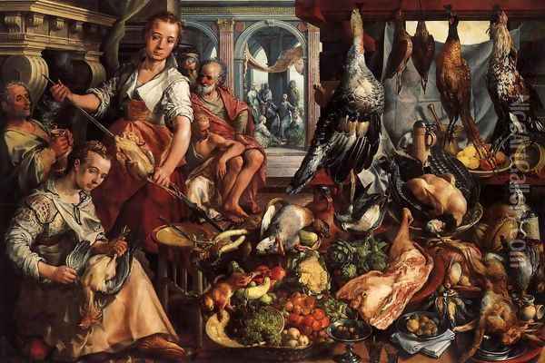 The Well-Stocked Kitchen Oil Painting - Joachim Beuckelaer