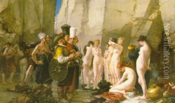 Les Femmes Sont Cheres Oil Painting - Charles Edouard de Beaumont