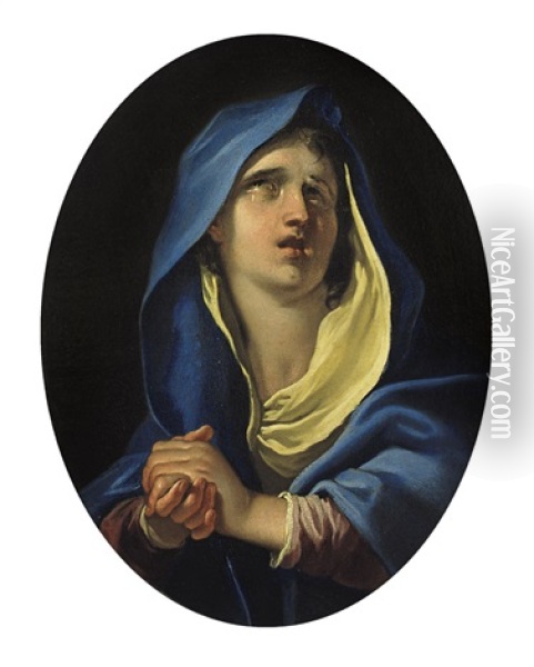 Vergine In Preghiera Oil Painting - Ercole Graziani the Elder