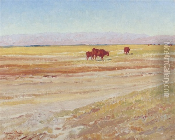 Morning On San Joaquin Plains Oil Painting - Maynard Dixon