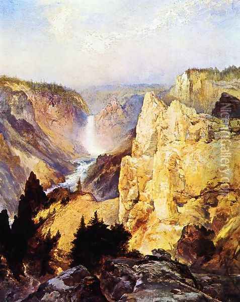 Grand Canyon of the Yellowstone II Oil Painting - Thomas Moran