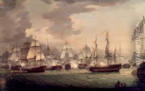 The Battle Of The Saintes, April 12, 1782 Oil Painting - Nicholas Pocock